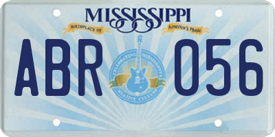 MS license plate ABR056