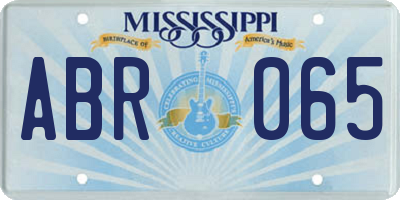 MS license plate ABR065