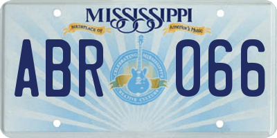 MS license plate ABR066