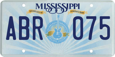 MS license plate ABR075