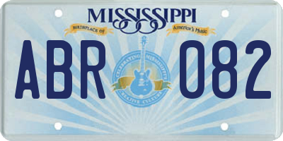 MS license plate ABR082