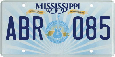 MS license plate ABR085