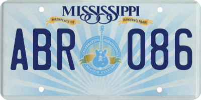 MS license plate ABR086