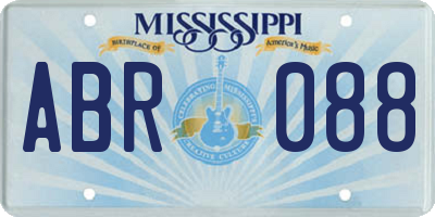 MS license plate ABR088