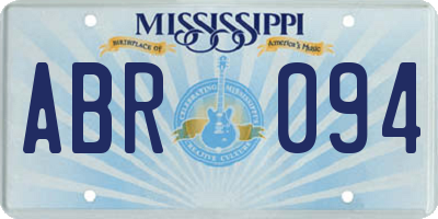 MS license plate ABR094