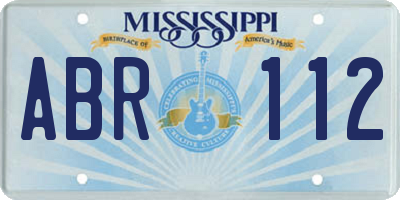 MS license plate ABR112