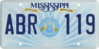 MS license plate ABR119