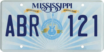 MS license plate ABR121