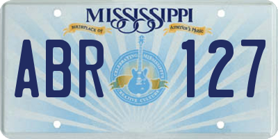 MS license plate ABR127