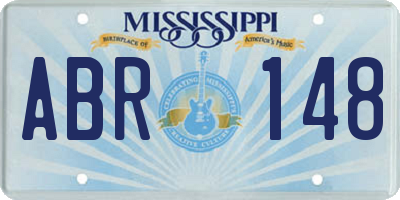 MS license plate ABR148