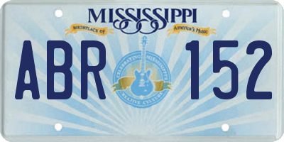 MS license plate ABR152