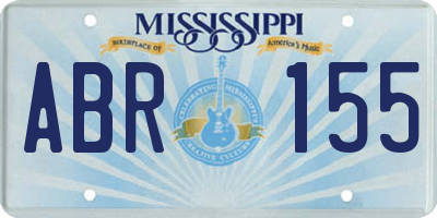 MS license plate ABR155