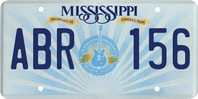 MS license plate ABR156