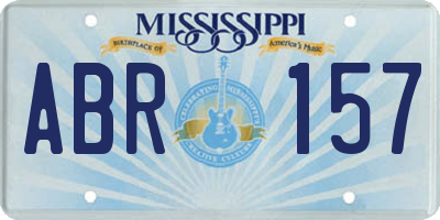 MS license plate ABR157