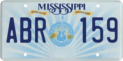 MS license plate ABR159