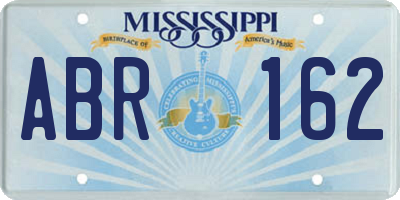 MS license plate ABR162