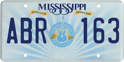 MS license plate ABR163