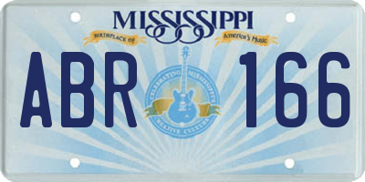 MS license plate ABR166