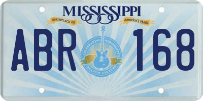 MS license plate ABR168