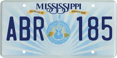 MS license plate ABR185