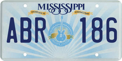 MS license plate ABR186