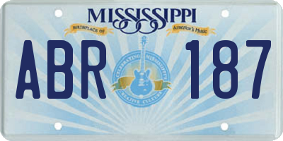 MS license plate ABR187