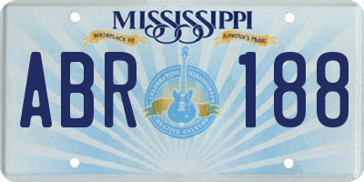 MS license plate ABR188