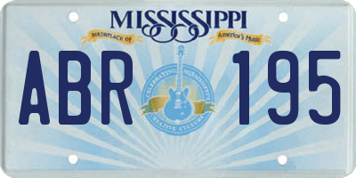 MS license plate ABR195