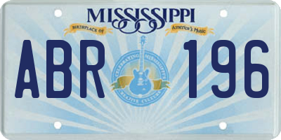 MS license plate ABR196