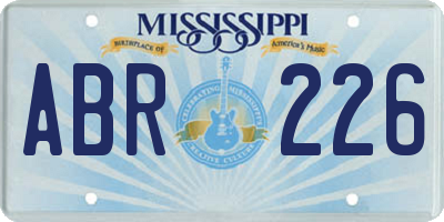 MS license plate ABR226