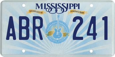 MS license plate ABR241