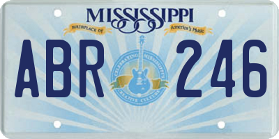 MS license plate ABR246