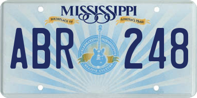 MS license plate ABR248