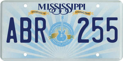 MS license plate ABR255