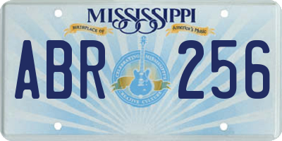 MS license plate ABR256