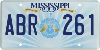 MS license plate ABR261