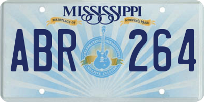 MS license plate ABR264