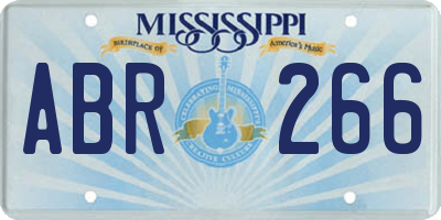 MS license plate ABR266