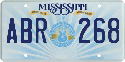 MS license plate ABR268