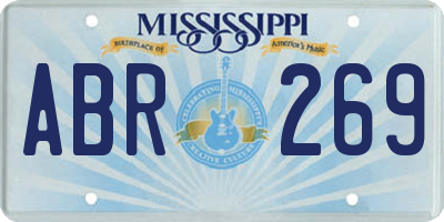 MS license plate ABR269