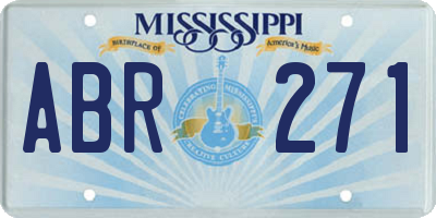 MS license plate ABR271