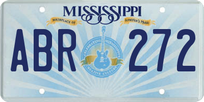 MS license plate ABR272