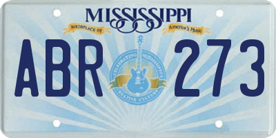 MS license plate ABR273