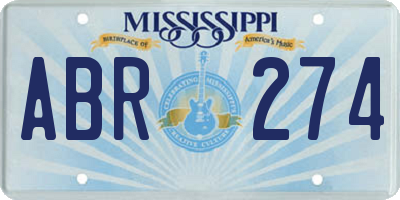 MS license plate ABR274