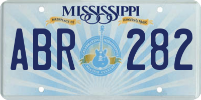 MS license plate ABR282