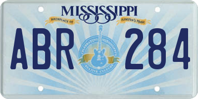 MS license plate ABR284