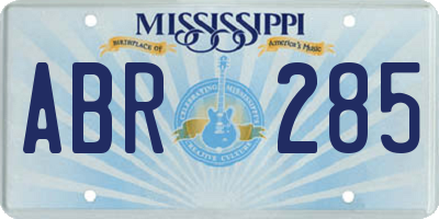 MS license plate ABR285