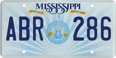 MS license plate ABR286