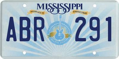 MS license plate ABR291