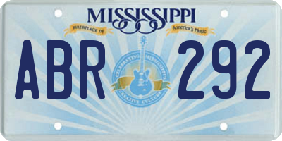 MS license plate ABR292